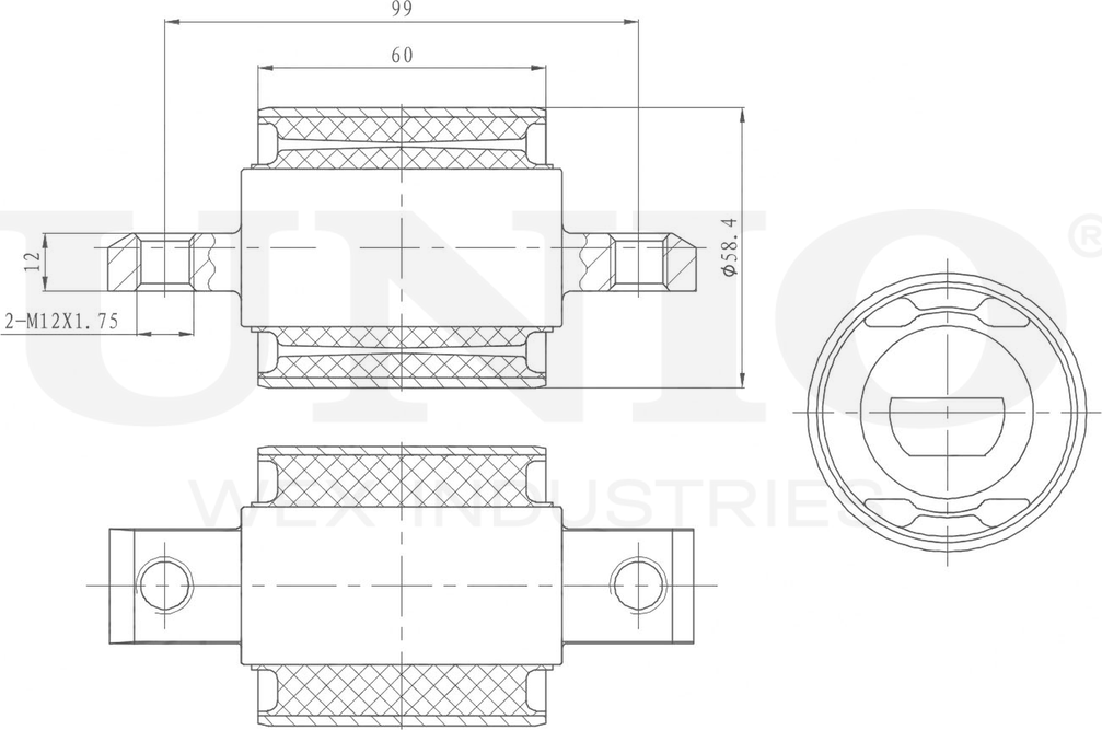 Сайлентблок рычага подвески (Unio). Артикул RMP-20530