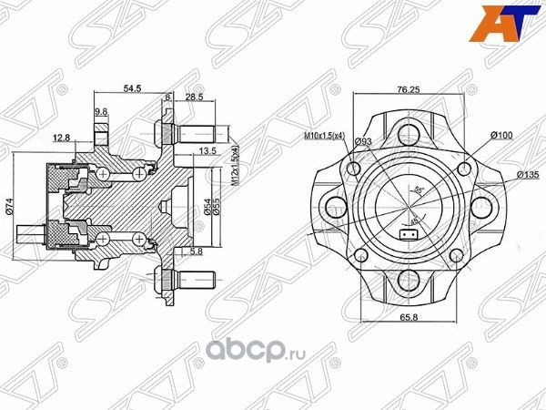 Ступичный узел RR TOYOTA COROLLAFIELDERRUNXALLE (SAT). Артикул ST4245012051