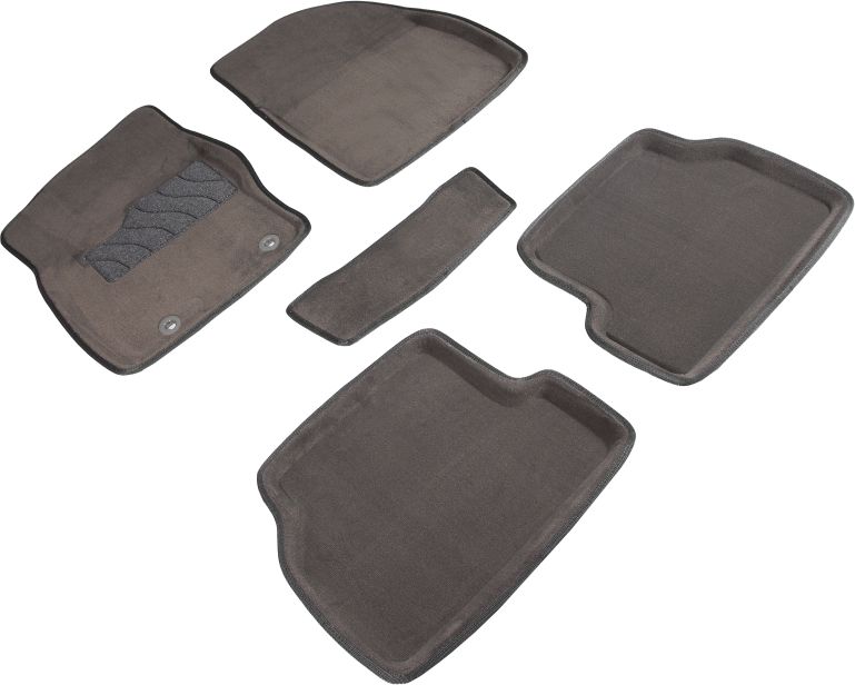 Коврики Seintex 3D ворсовые для салона Ford Focus II 2005-2011 СЕРЫЕ. Артикул 71716