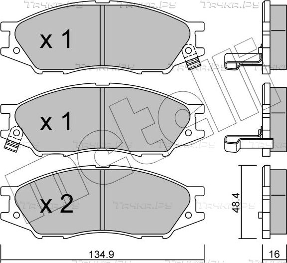 Тормозные колодки Metelli. Артикул 22-0810-0