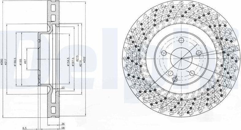 Тормозной диск Delphi. Артикул BG9878