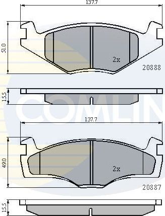 Тормозные колодки Comline Comline. Артикул CBP0148