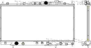 Радиатор охлаждения двигателя Sakura для Dodge Stratus II 2000-2005. Артикул 3321-1029