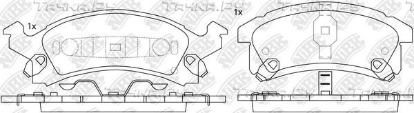 Тормозные колодки NiBK передние для Buick Skylark IX 1992-1999. Артикул PN0311