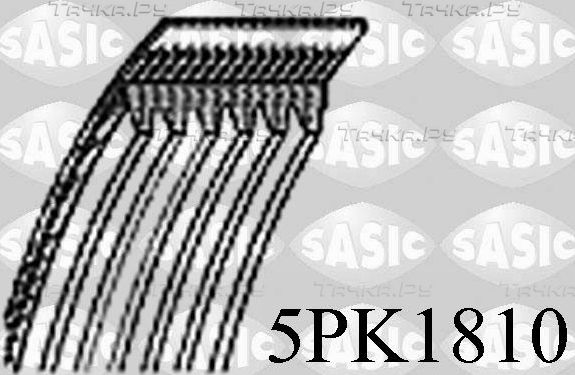 Приводной ремень поликлиновой Sasic для Hyundai i20 I 2008-2015. Артикул 5PK1810