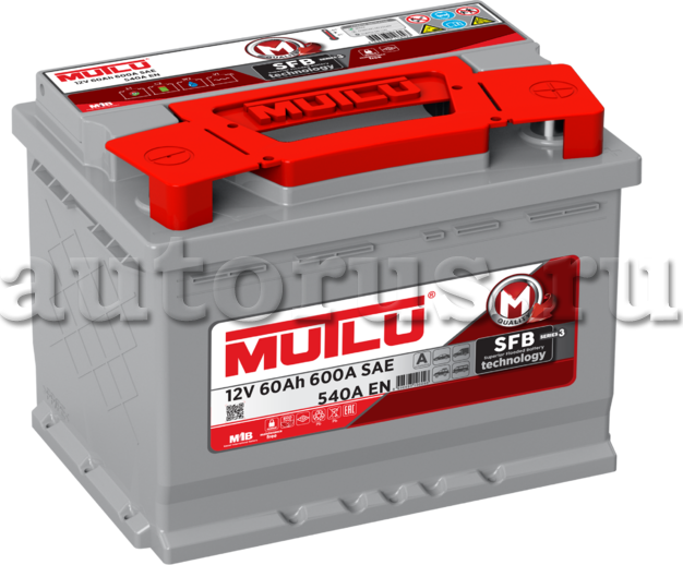 L2.60.054.A_аккумуляторная батарея! 60Ah 540A + справа 242/175/190/ (Mutlu). Артикул L260054A