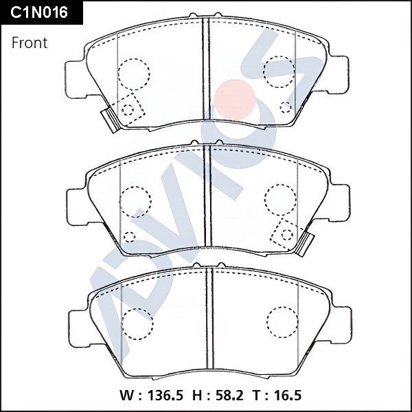 Тормозные колодки Advics. Артикул C1N016