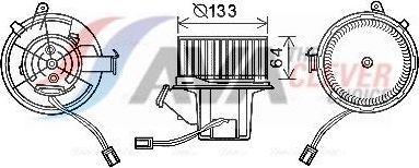 Вентилятор, мотор печки (отопителя) салона AVA для Mercedes-Benz SL-Класс VI (R231) 2012-2026. Артикул MS8629