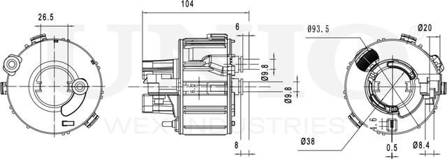 Фильтр топливный Kia Sportage III 12-, Rio III 11-, Hyundai Solaris 10- (бензин) (Unio). Артикул FLT-55026