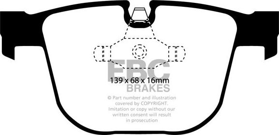 Тормозные колодки EBC Brakes. Артикул DP41451R