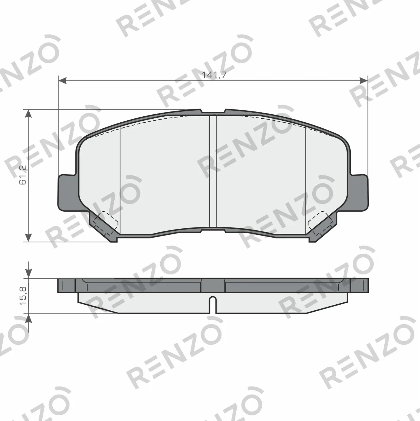 Колодки дисковые (Renzo). Артикул RNZ356