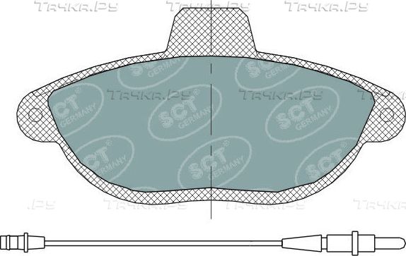 Тормозные колодки SCT-Germany передние для Citroen Evasion 1997-2002. Артикул SP 316 PR
