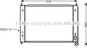 Радиатор охлаждения двигателя AVA для Volkswagen Transporter T3 1982-1992. Артикул VNA2034