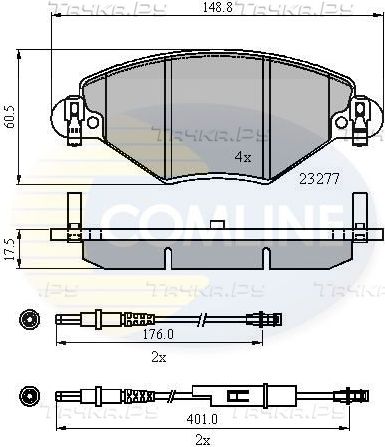 Тормозные колодки Comline Comline передние для Citroen C5 I 2001-2008. Артикул CBP21120