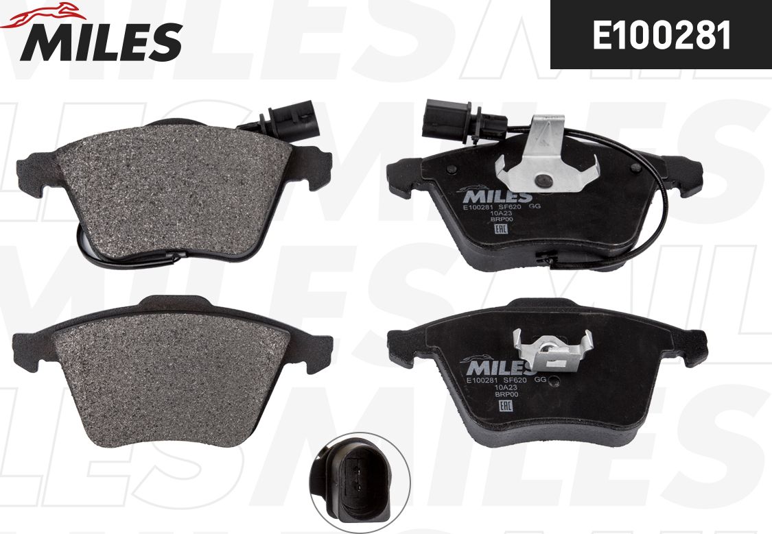 Тормозные колодки Miles (Semi-Metallic). Артикул E100281
