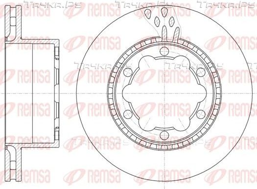 Тормозной диск Remsa задний для Mercedes-Benz Sprinter 906 2006-2026. Артикул 61036.10