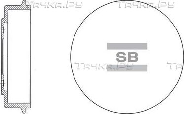 Тормозной барабан Sangsin Hi-Q задний для Hyundai Matrix I 2001-2010. Артикул SD1018