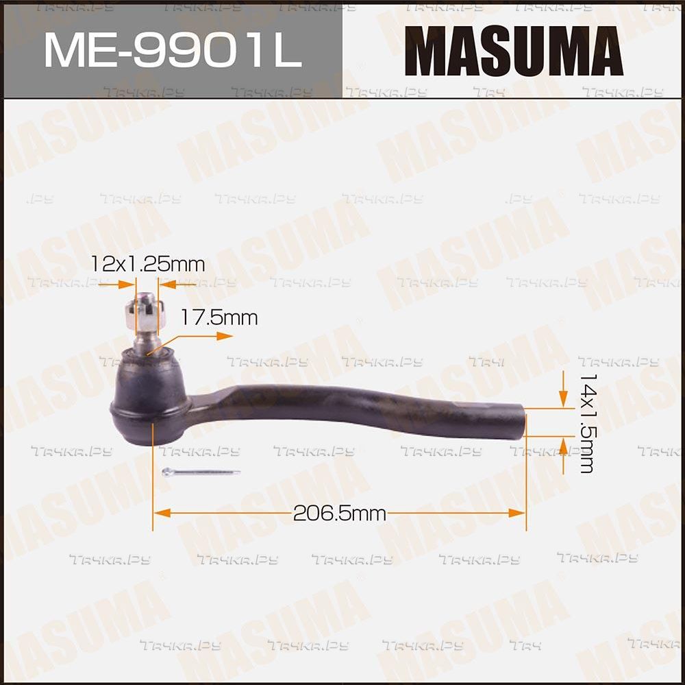 Наконечник рулевой тяги Masuma передний левый для Mazda CX-7 I 2007-2013. Артикул ME-9901L