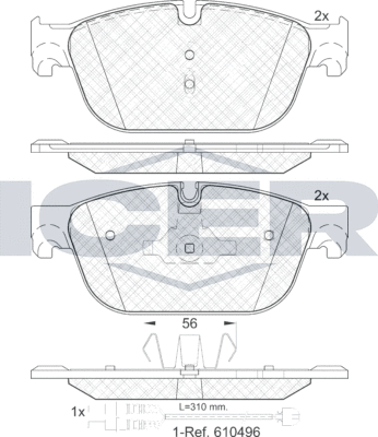 Тормозные колодки Icer. Артикул 181969