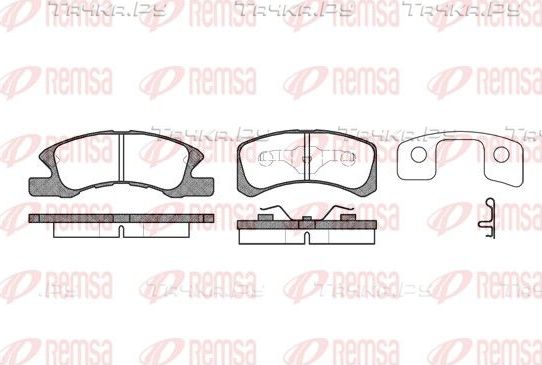 Тормозные колодки Remsa передние для Daihatsu Trevis 2006-2011. Артикул 1111.02
