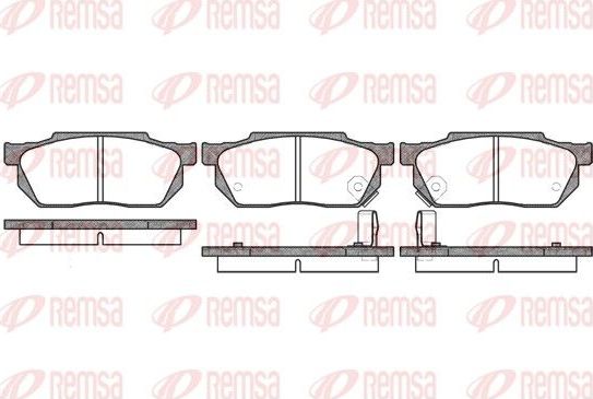 Тормозные колодки Remsa передние для Honda Integra I 1985-1989. Артикул 0193.02
