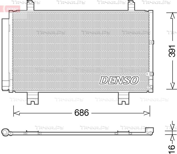Радиатор кондиционера (конденсатор) Denso. Артикул DCN51013