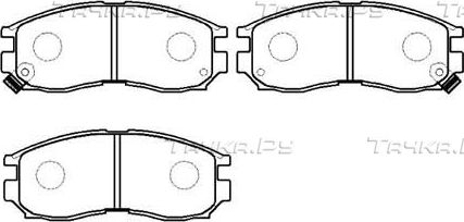 Тормозные колодки HSB передние для Mitsubishi Galant VIII 1996-2004. Артикул HP5064
