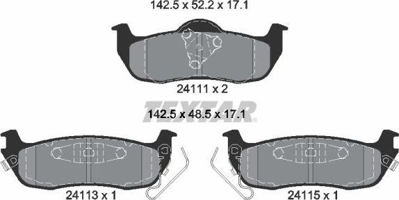 Тормозные колодки Textar Q+. Артикул 2411102