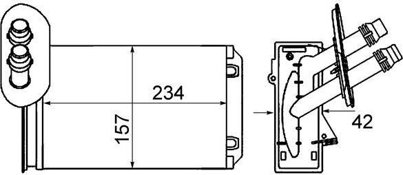 Радиатор отопителя (печки) Mahle Behr для Audi S3 I (8L) 1999-2003. Артикул AH 20 000S