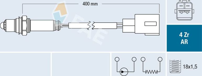 Лямбда-зонд (кислородный датчик) FAE. Артикул 75603