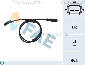 Датчик ABS FAE задний для Renault Scenic II 2003-2009. Артикул 78120