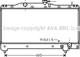 Радиатор охлаждения двигателя AVA для Toyota Carina E 1992-1997. Артикул TO2163