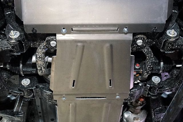 Защита алюминиевая ТСС (4 мм) для переднего моста Changan Hunter Plus 2023-2026. Артикул ZKTCC00640