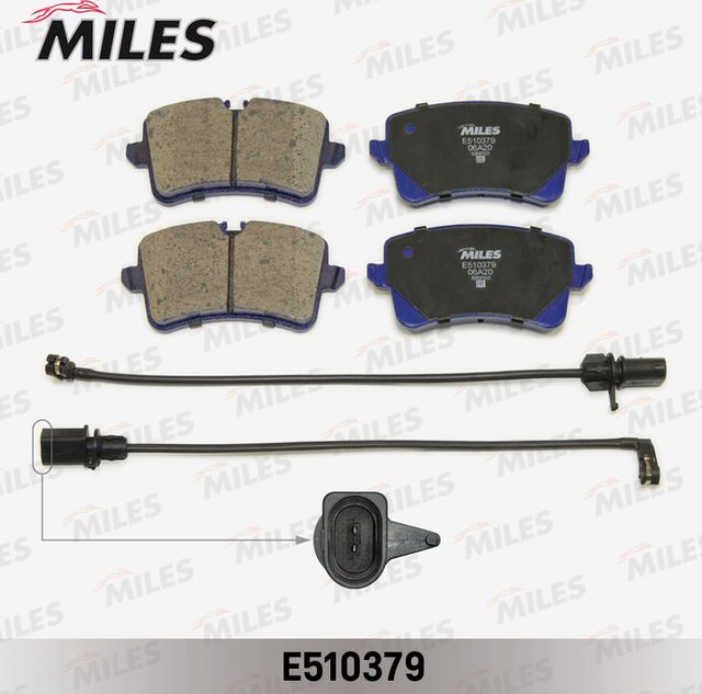 Тормозные колодки Miles (Керамика). Артикул E510379