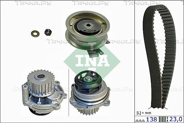 Помпа (водяной насос) с комплектом ремня ГРМ Ina для SEAT Leon I 1999-2006. Артикул 530 0171 31