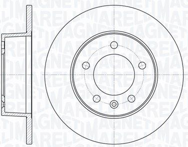 Тормозной диск Magneti Marelli задний для Nissan Interstar 2002-2026. Артикул 361302040121