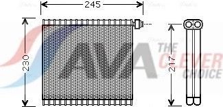 Испаритель кондиционера AVA (алюминий) для Mazda 3 I (BK) 2003-2009. Артикул MZV217