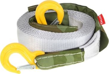 Ремень буксировочный эластичный Tplus 6 т 5 м серия Туризм, Крюк/Крюк (с мешком для хранения). Артикул T018201