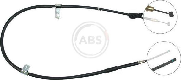 Трос ручника (тросик ручного тормоза) ABS. Артикул K14057
