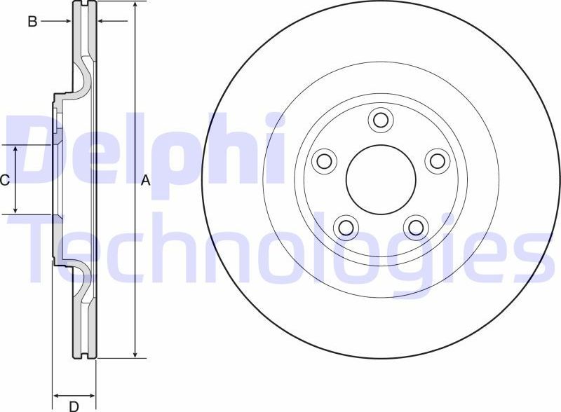 Тормозной диск Delphi. Артикул BG4833C