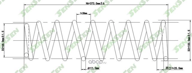 SCP10096 Пружина подвески задней RENAULT MEGANE 03 (Sensen). Артикул SCP10096