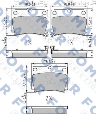 Тормозные колодки Fomar. Артикул FO 239281