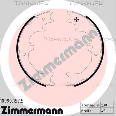 Тормозные колодки (стояночная тормозная система) Zimmermann. Артикул 10990.157.5