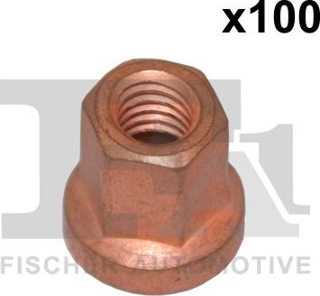 Гайка M8x1.25 SW12 h=16mm Cu FA1. Артикул 988-0816.100