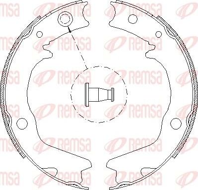 Тормозные колодки (стояночная тормозная система) Remsa. Артикул 4702.00
