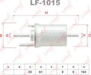 Топливный фильтр LYNXauto для Audi S1 I (8X) 2014-2015. Артикул LF-1015