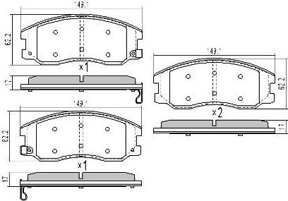 Тормозные колодки Fremax. Артикул FBP-1500