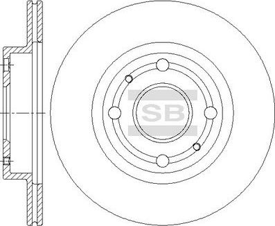 Тормозной диск Sangsin Hi-Q для Daihatsu Trevis 2006-2011. Артикул SD4637