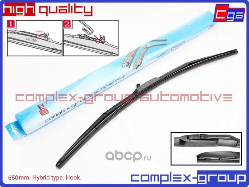 Щетка стеклоочистителя  HYBRID (650mm). Крючок. DU065L DUR065L CGA. Артикул 10BLD650HRA
