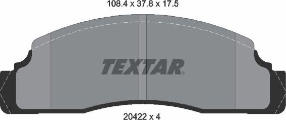 Тормозные колодки Textar. Артикул 2042202
